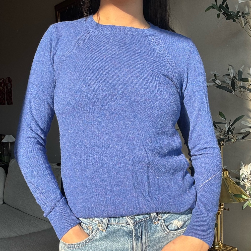 LOFT Crew Neck Sweater Blue Size Small